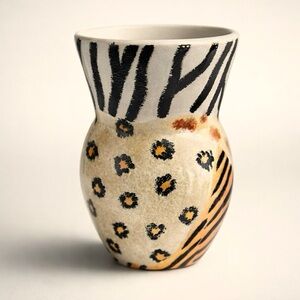 Animal Print Ceramic Vase